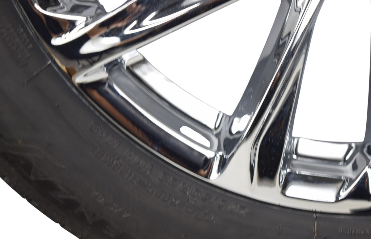 22" Chevy Silverado Tahoe Onyx Chrome OEM Wheels Rims Tires Alenza 275/50R22