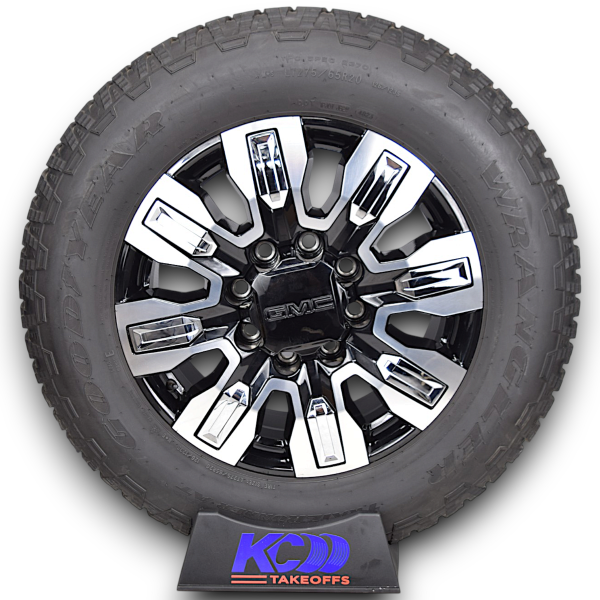 20" GMC Sierra Denali Ultimate 2500 3500 OEM Machined Black Wheels Rims Tires