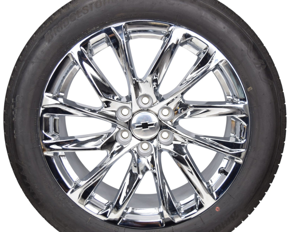 22" Chevy Silverado Tahoe Onyx Chrome OEM Wheels Rims Tires Alenza 275/50R22