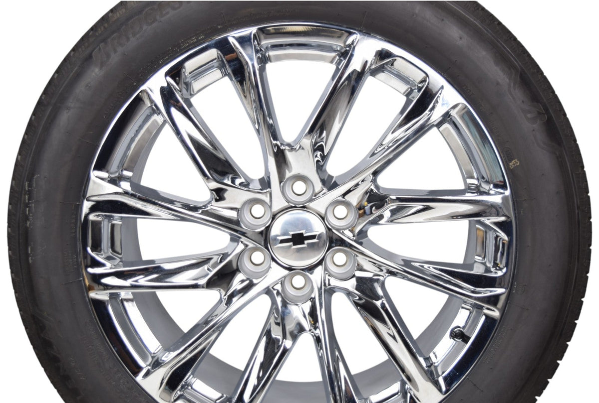 22" Chevy Silverado Tahoe Onyx Chrome OEM Wheels Rims Tires Alenza 275/50R22