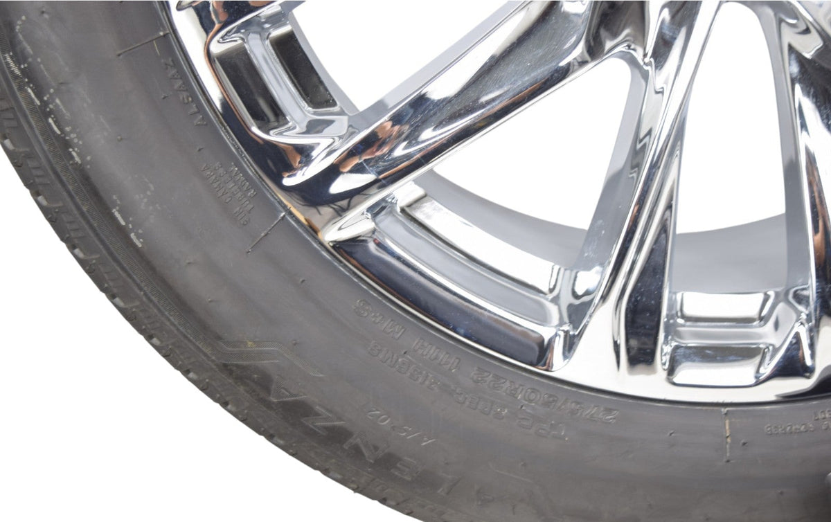 22" Chevy Silverado Tahoe Onyx Chrome OEM Wheels Rims Tires Alenza 275/50R22