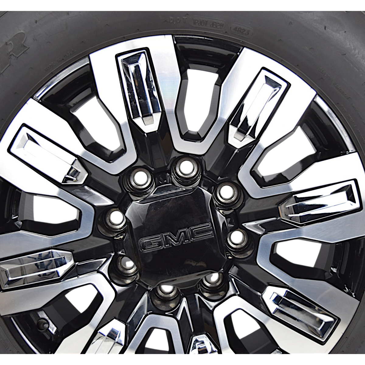 20" GMC Sierra Denali Ultimate 2500 3500 OEM Machined Black Wheels Rims Tires