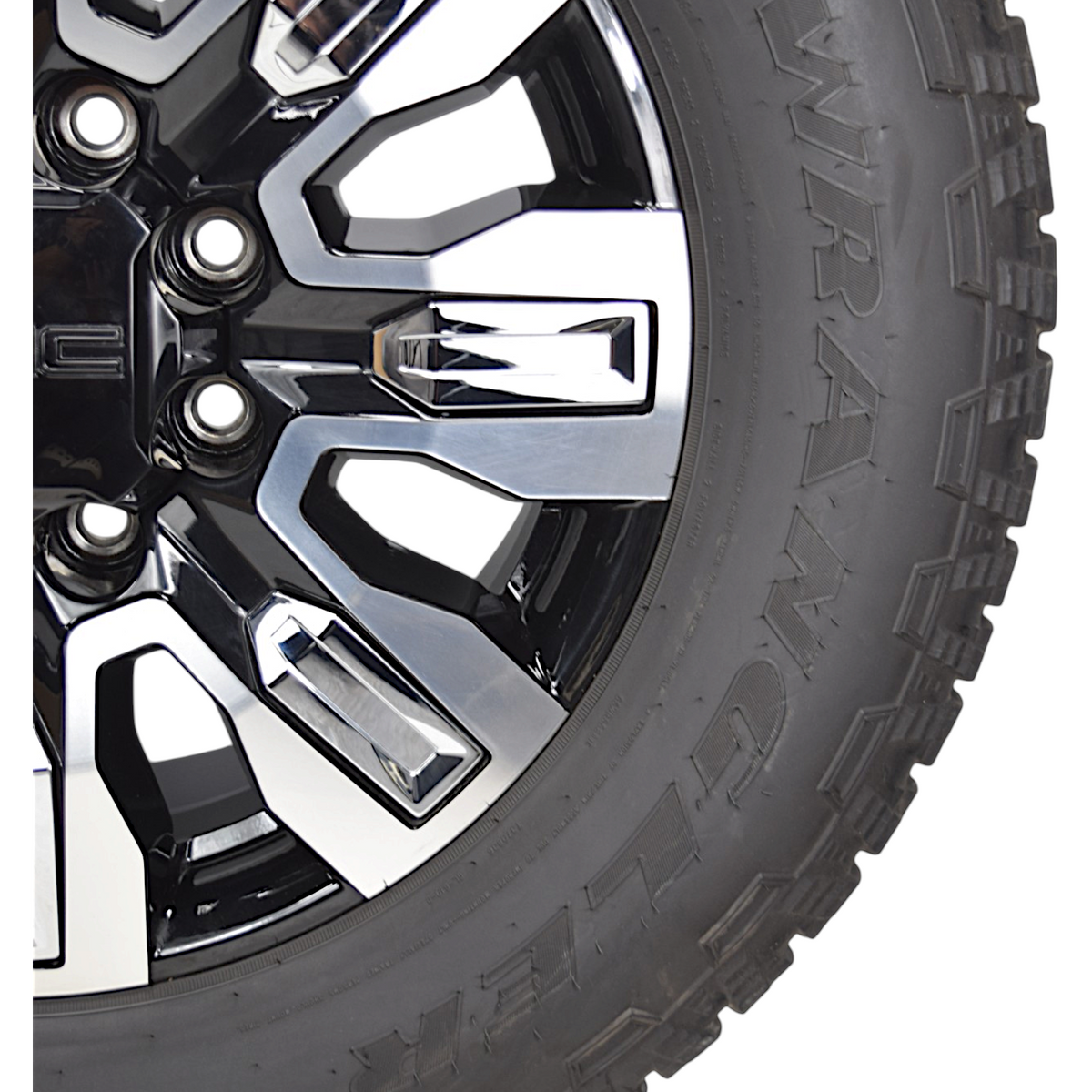 20" GMC Sierra Denali Ultimate 2500 3500 OEM Machined Black Wheels Rims Tires