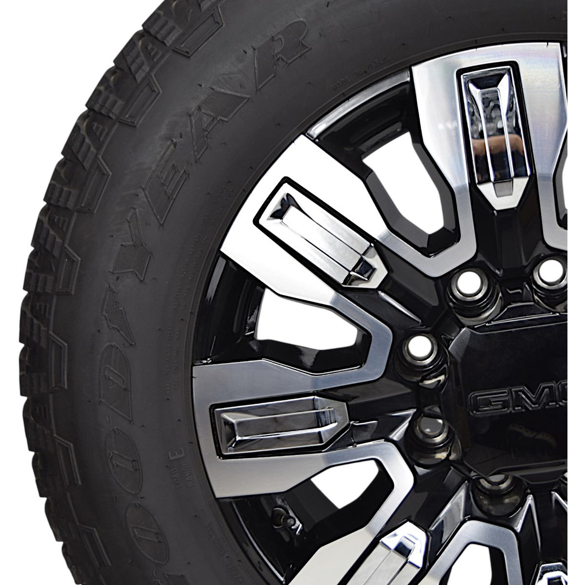 20" GMC Sierra Denali Ultimate 2500 3500 OEM Machined Black Wheels Rims Tires