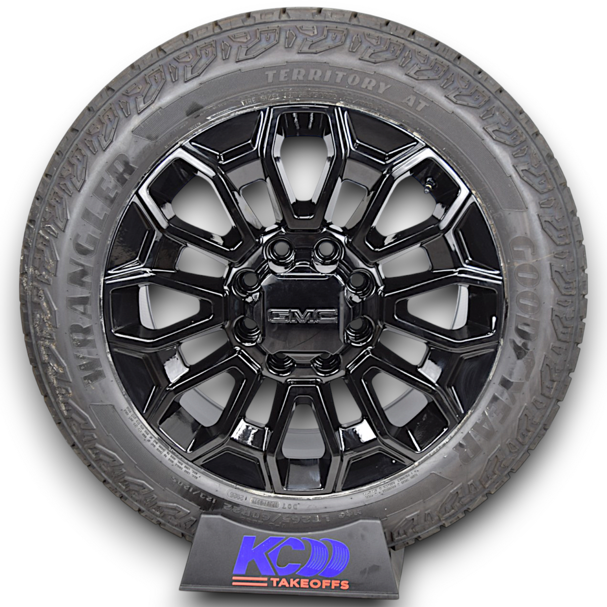 22" GMC Sierra 2500 3500 HD OEM Gloss Black Wheels Rims Tires Goodyear