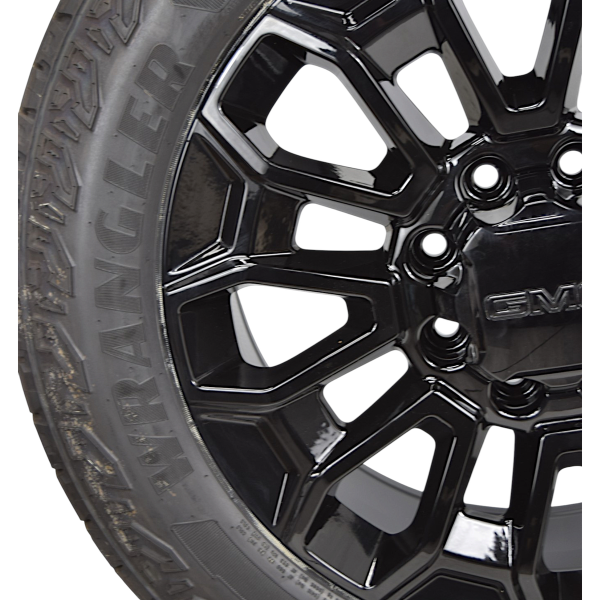 22" GMC Sierra 2500 3500 HD OEM Gloss Black Wheels Rims Tires Goodyear