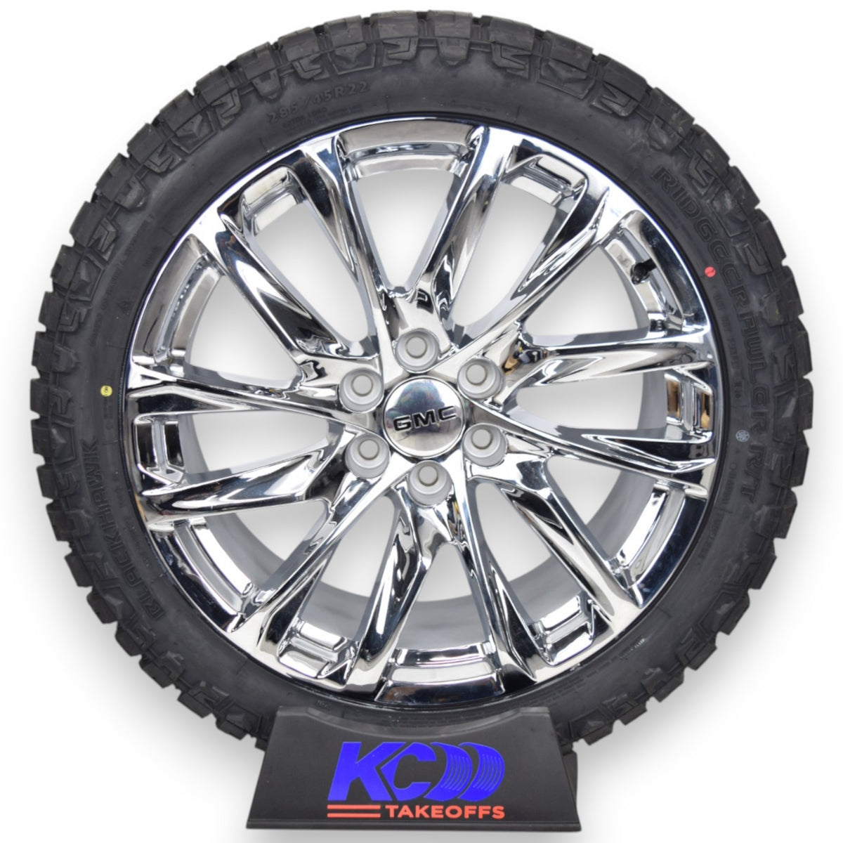 22" GMC Sierra Yukon Denali Onyx Chrome OEM Wheels Rims Tires Ridge Crawler R/T