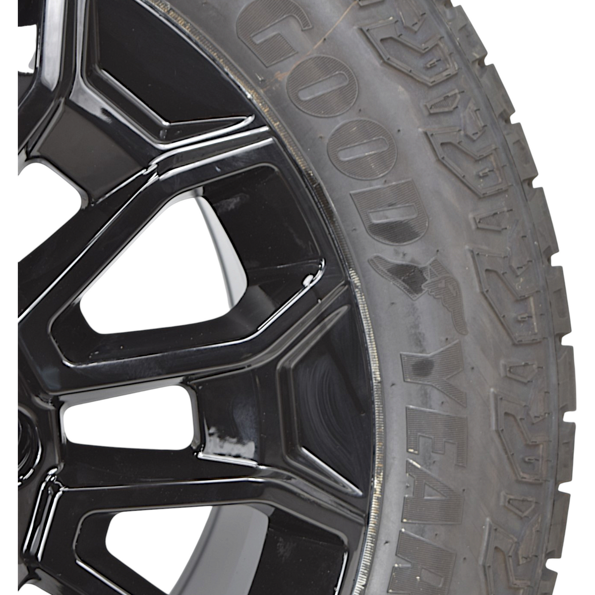 22" GMC Sierra 2500 3500 HD OEM Gloss Black Wheels Rims Tires Goodyear
