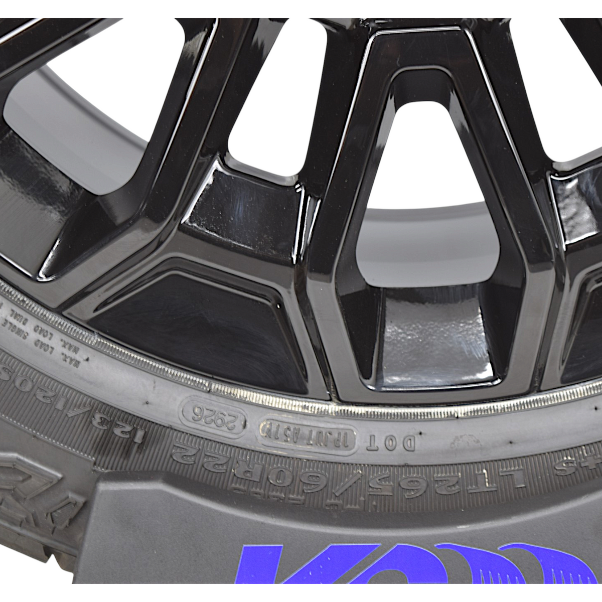 22" GMC Sierra 2500 3500 HD OEM Gloss Black Wheels Rims Tires Goodyear