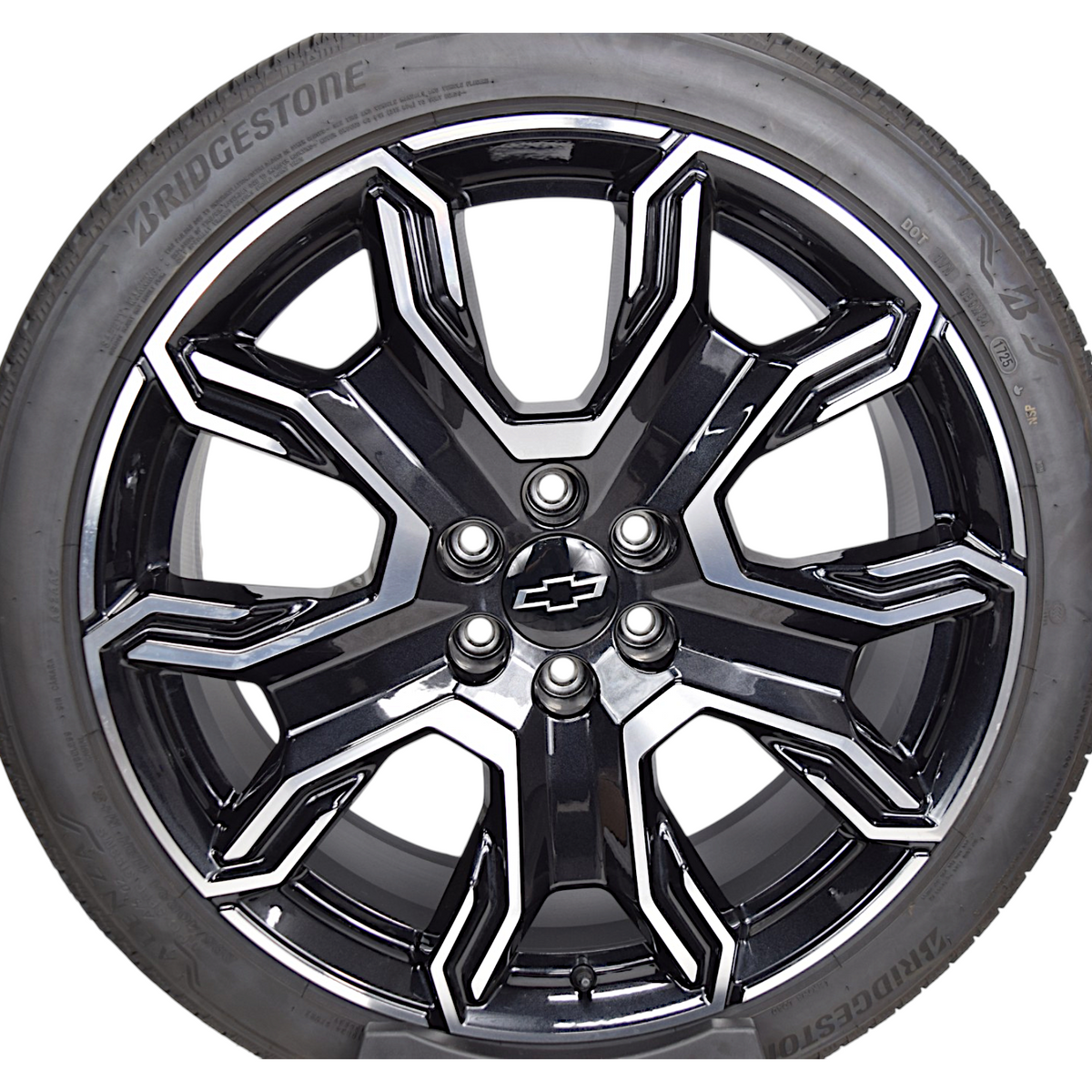 24" Chevy Tahoe Silverado High Country OEM Black Machined Wheels Rims Tires