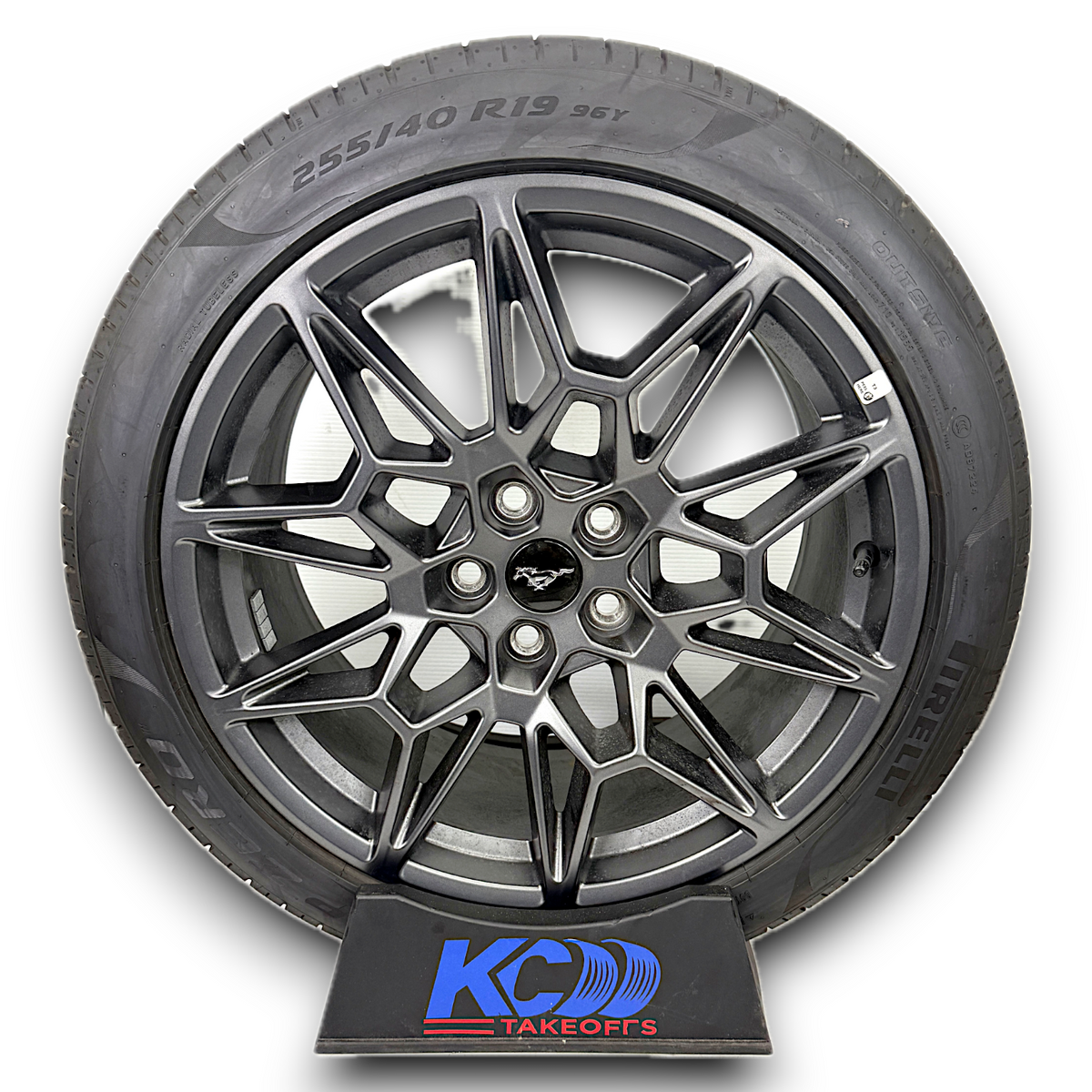19" Ford Mustang GT Track Pack OEM Gray Staggered Wheels Rims Tires Takeoffs