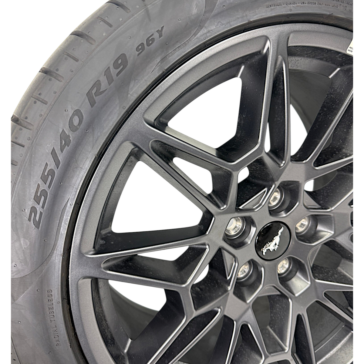 19" Ford Mustang GT Track Pack OEM Gray Staggered Wheels Rims Tires Takeoffs